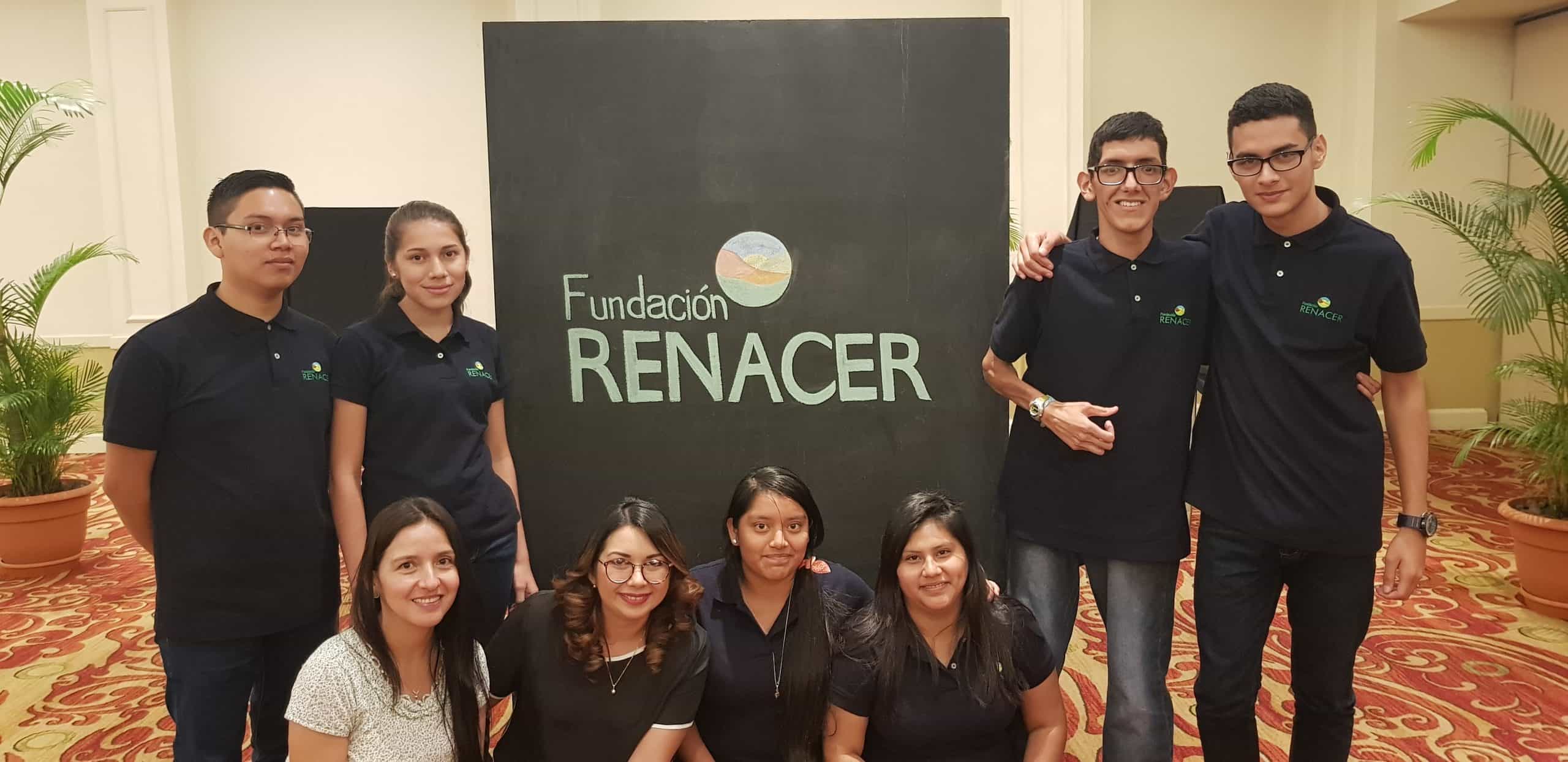 Raúl (second from right) and fellow COAR students at their graduation from the Fundación Renacer high school internship program - 2019
