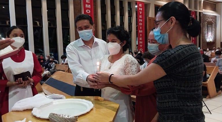 Monica Baptism, candle