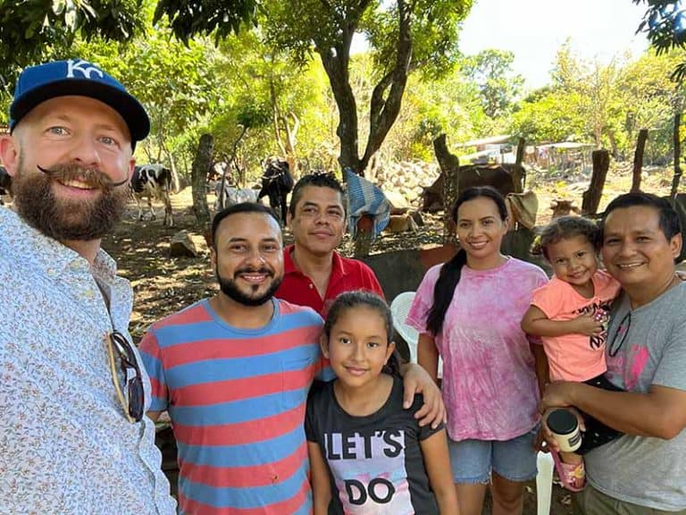 Kyle with Peace Corps family